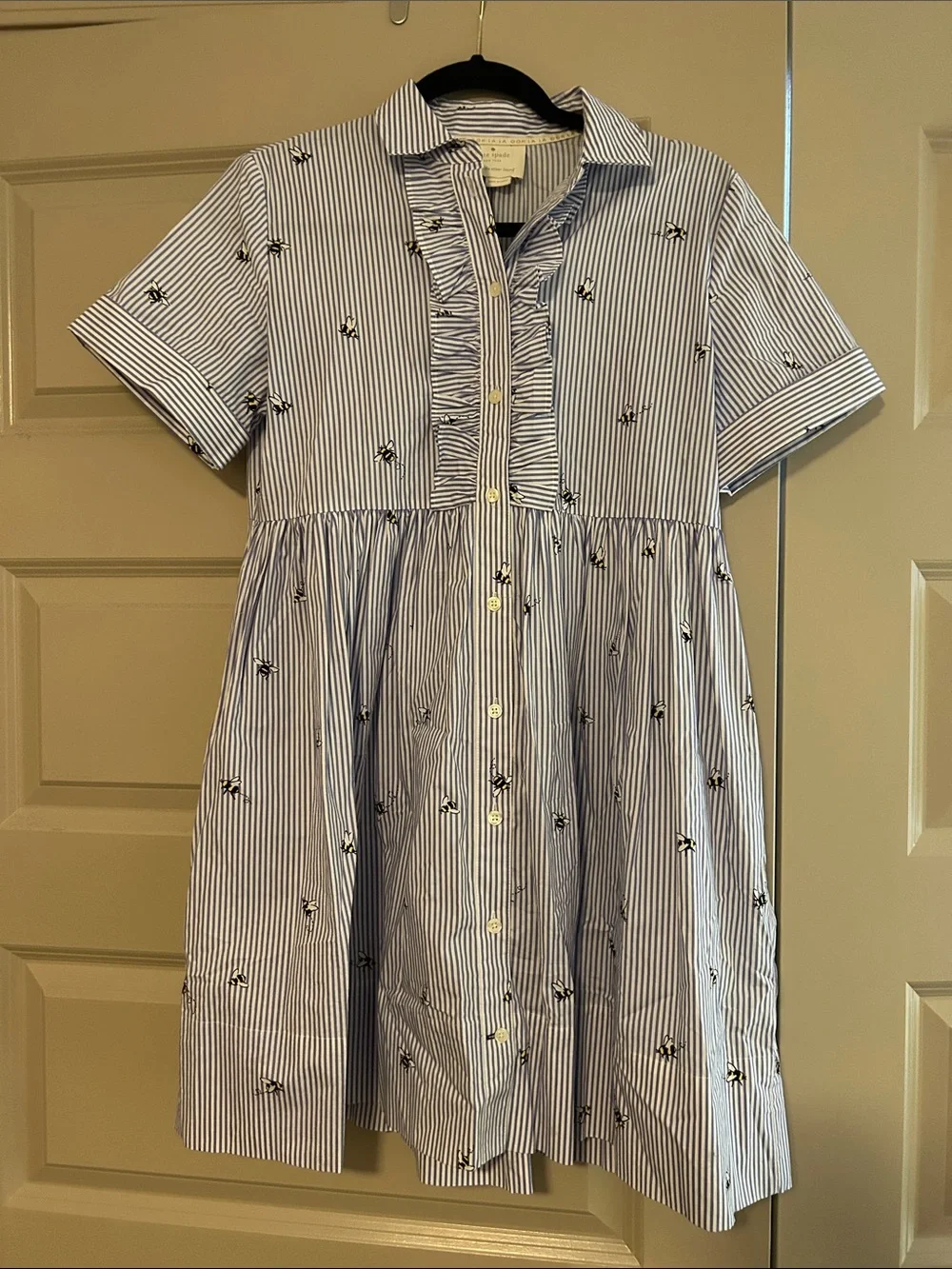 Kate Spade Brooke Street Abuzz Poplin Shirtdress - size XS